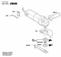 Bosch 0 601 377 7V0 Gws 780 C Angle Grinder 230 V / Eu Spare Parts